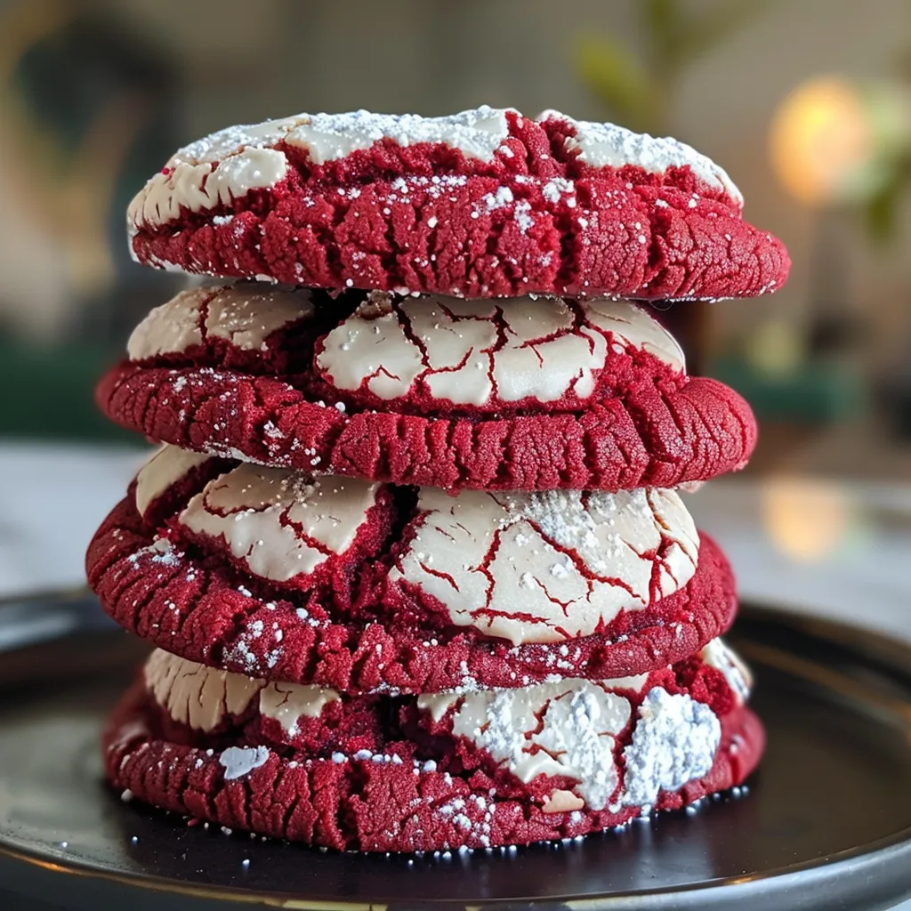 Red Velvet Crinkle Cookies – Festive and Fudgy