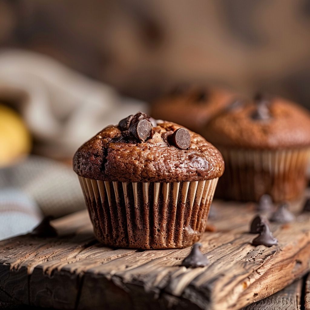 Close-up shot of assorted gluten-free muffins and bread on a rustic surface, illuminated by warm, natural light.