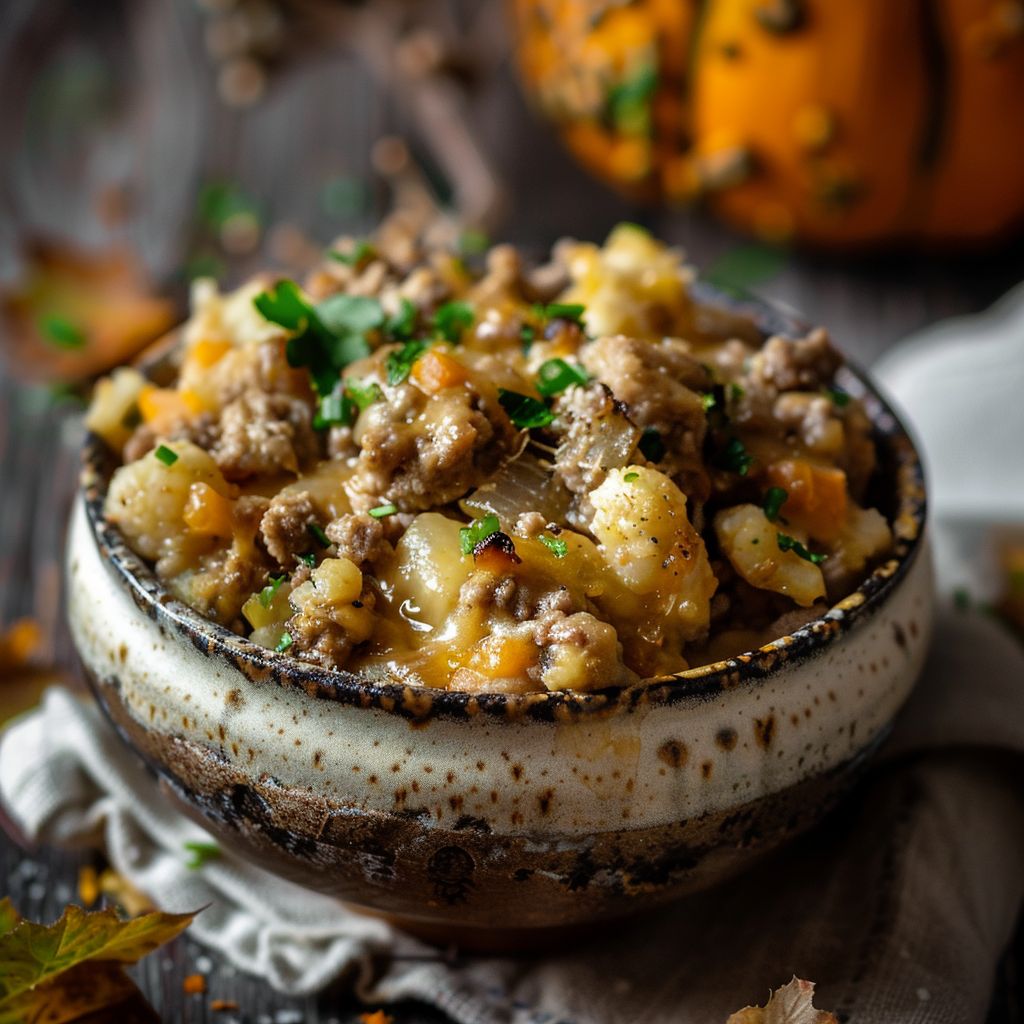 A variety of hearty fall crockpot dishes, including stews and soups, arranged on a wooden table.