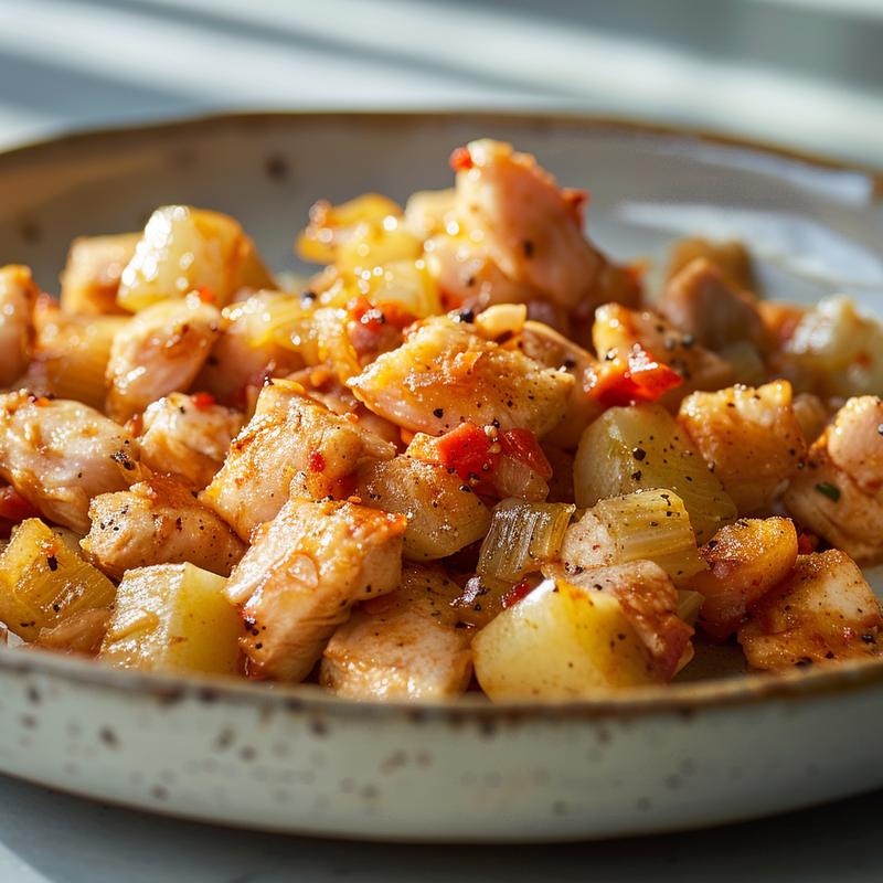 Close-up of kid-friendly freezer meals plated on a light grey ceramic dish.